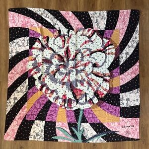 Coach Patchwork Oversized Square Scarf With Kaffe Fassett Print